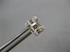 .97CT DIAMOND 18K YELLOW GOLD ROUND & BAGUETTE CLUSTER INVISIBLE SQUARE EARRINGS