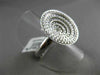 ESTATE LARGE 1.72CT DIAMOND 14KT WHITE GOLD ETOILE CIRCLE CONCAVE MULTI ROW RING