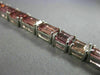 ESTATE WIDE 23.20CT AAA PINK TOURMALINE 18KT WHITE GOLD CLASSIC TENNIS BRACELET