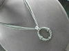ESTATE LARGE .60CT DIAMOND 14KT WHITE GOLD OVAL MESH MULTI CHAIN ITALIAN PENDANT