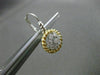 ESTATE LARGE .52CT DIAMOND 14KT WHITE & YELLOW GOLD 3D CIRCULAR CLUSTER EARRINGS