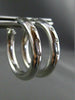 ESTATE LARGE .12CT DIAMOND 14KT WHITE GOLD PAST PRESENT FUTURE HOOP EARRINGS