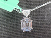 .69CT DIAMOND 18KT WHITE GOLD BAGUETTE KITE CUT CLUSTER OCTAGON FLOATING PENDANT