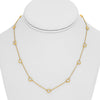 LARGE 2.0CT DIAMOND 14KT YELLOW GOLD ROUND BEZEL BY THE YARD ADJUSTABLE NECKLACE