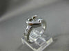 ESTATE WIDE .20CT DIAMOND 14KT WHITE GOLD 3D ETOILE BELT HEART FUN RING #15382