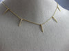 ESTATE .15CT DIAMOND 14KT YELLOW GOLD 3D CLASSIC BY THE YARD SPIKY FUN NECKLACE