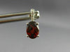 ESTATE 2.01CT DIAMOND & AAA GARNET 14KT WHITE GOLD 3D OVAL HALO STUD EARRINGS