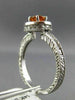 LARGE 1.40CT DIAMOND & YELLOW SAPPHIRE 14KT WHITE GOLD FILIGREE ENGAGEMENT RING