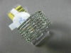 ESTATE WIDE .70CT DIAMOND 14KT WHITE GOLD 3D MULTI ROW WEDDING ANNIVERSARY RING