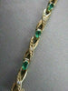 ESTATE 14KT 2.42 CTW EMERALD & DIAMONDS YELLOW GOLD BRACELET