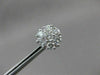 ESTATE LARGE 1.35CT DIAMOND 14K WHITE GOLD FLOWER CLUSTER EARRINGS STUNNING 2862