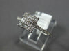 .56CT DIAMOND 18KT WHITE GOLD 3D ROUND & BAGUETTE CLUSTER SQUARE FRIENDSHIP RING