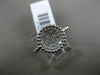 ESTATE .23CT ROUND DIAMOND 14K WHITE GOLD 3D BEAD CIRCLE MILGRAIN PAVE ROPE RING