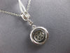 ESTATE .53CT DIAMOND 18K WHITE GOLD 3D CLUSTER FLOWER INVISIBLE FLOATING PENDANT