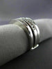 WIDE .50CT ROUND & BAGUETTE DIAMOND 14K WHITE GOLD STACKABLE 3 BAND INSERT RING