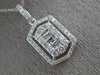 ESTATE .44CT DIAMOND 14KT WHITE GOLD 3D CLASSIC CLUSTER HEXAGON FLOATING PENDANT