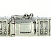 WIDE 6.55CT DIAMOND 18KT WHITE GOLD 3D ROUND & BAGUETTE CLASSIC TENNIS BRACELET