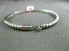 ESTATE .38CT ROUND DIAMOND 14KT WHITE GOLD 3D 3.5mm CLASSIC BANGLE BRACELET