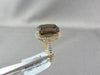 ESTATE WIDE 7.47CT AAA SMOKEY TOPAZ & DIAMOND 14KT WHITE & YELLOW GOLD RING