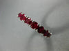 ESTATE 4.55CT AAA ROUND RUBY 14K WHITE GOLD 3D ETERNITY WEDDING ANNIVERSARY RING