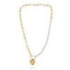 .40CT DIAMOND & AAA SOUTH SEA PEARL 14KT YELLOW GOLD HEART SHAPE ETOILE NECKLACE