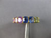 LARGE 8.01CT DIAMOND & AAA MULTI COLOR SAPPHIRE 18KT YELLOW GOLD 3D RING #21146