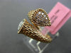 LARGE .27CT WHITE & PINK DIAMOND 18K WHITE & ROSE GOLD CRISS CROSS HAMMERED RING