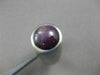 ESTATE PURPLE CABACHON STAR SAPPHIRE 14KT WHITE GOLD SOLID MENS RING 15mm #7887