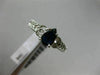 .86CT DIAMOND & AAA PEAR SHAPE SAPPHIRE 14KT WHITE GOLD 3D FILIGREE ENGAGEMENT