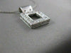 ESTATE .77CTW DIAMOND 14KT WHITE GOLD SQUARE OPEN WINDOW FILIGREE PENDANT #17404