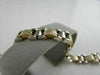 ESTATE WIDE 14K TWO TONE PRINCESS CUT DIAMOND BRACELET