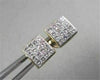 ESTATE 14KT W/Y GOLD .75CT PRINCESS DIAMOND STUD EARRINGS F-G VS SIMPLY THE BEST