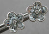 1.81CT DIAMOND & AAA AQUAMARINE 14KT WHITE GOLD PEAR SHAPE & ROUND STUD EARRINGS
