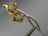 ANTIQUE .60CT DIAMOND 18KT WHITE & ROSE GOLD 3D HEARTS ARROW PIN BROOCH #1383