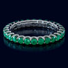1.43CT AAA EMERALD 14K WHITE GOLD 3D CLASSIC SHARED PRONG ETERNITY FUN LOVE RING
