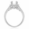 ESTATE .50CT DIAMOND 14KT WHITE GOLD 3D CLASSIC HALO SEMI MOUNT ENGAGEMENT RING