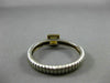 ESTATE .50CT AAA CITRINE 925 SILVER & 14KT GOLD 3D SQUARE SOLITAIRE RING #22033