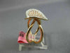 ESTATE .97CT WHITE & PINK DIAMOND 18KT ROSE GOLD HEART SHAPE INFINITY LOVE RING