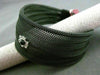 ESTATE .10CT DIAMOND ONYX 18KT WHITE GOLD FLOWER STAINLESS STEEL BANGLE BRACELET