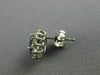 ESTATE 2.36CT DIAMOND & AAA SAPPHIRE 14KT WHITE GOLD FLOWER STUD EARRINGS #26438