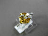 ESTATE 2.64CT DIAMOND & YELLOW TOPAZ 14KT WHITE GOLD 3D FLOATING ENGAGEMENT RING