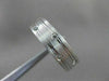 ESTATE WIDE 0.46CTW DIAMOND 14KT WHITE GOLD 2 ROW ETOLIE MENS RING UNIQUE #17315