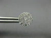 ESTATE LARGE 1.0CT DIAMOND 14KT WHITE GOLD SOLITAIRE HALO CLUSTER STUD EARRINGS