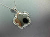 ESTATE 14KT WHITE GOLD 3D CLASSIC FLOWER WITH STAR PENDANT #1640