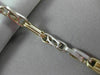 ESTATE LARGE & LONG 14KT 2TONE GOLD SOLID FANCY LINK ITALIAN MEN BRACELET #22867