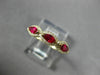 ESTATE .71CT DIAMOND & AAA RUBY 14K YELLOW GOLD 3D HALO WEDDING ANNIVERSARY RING