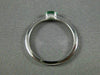 ESTATE .28CT DIAMOND & AAA EMERALD 14KT WHITE GOLD ROUND & OVAL CLASSIC FUN RING