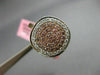 ESTATE LARGE .59CT DIAMOND 18KT WHITE & ROSE GOLD 3D PAVE CIRCULAR CLASSIC RING