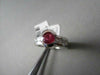 ANTIQUE WIDE ROUND 1.64CT RUBY DIAMOND PLATINUM ENGAGEMENT COCKTAIL RING