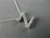 .14CT ROUND DIAMOND 14KT WHITE GOLD 3D CLASSIC INITIAL FLOATING PENDANT #9287